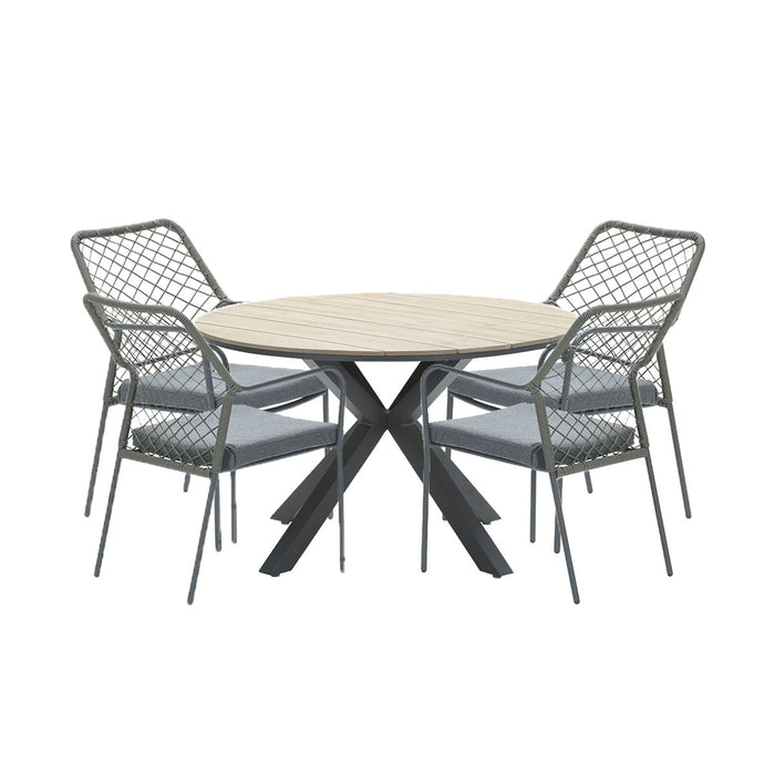 Garden Impressions Ross tuinset 5-delig mosgroen-light teak look