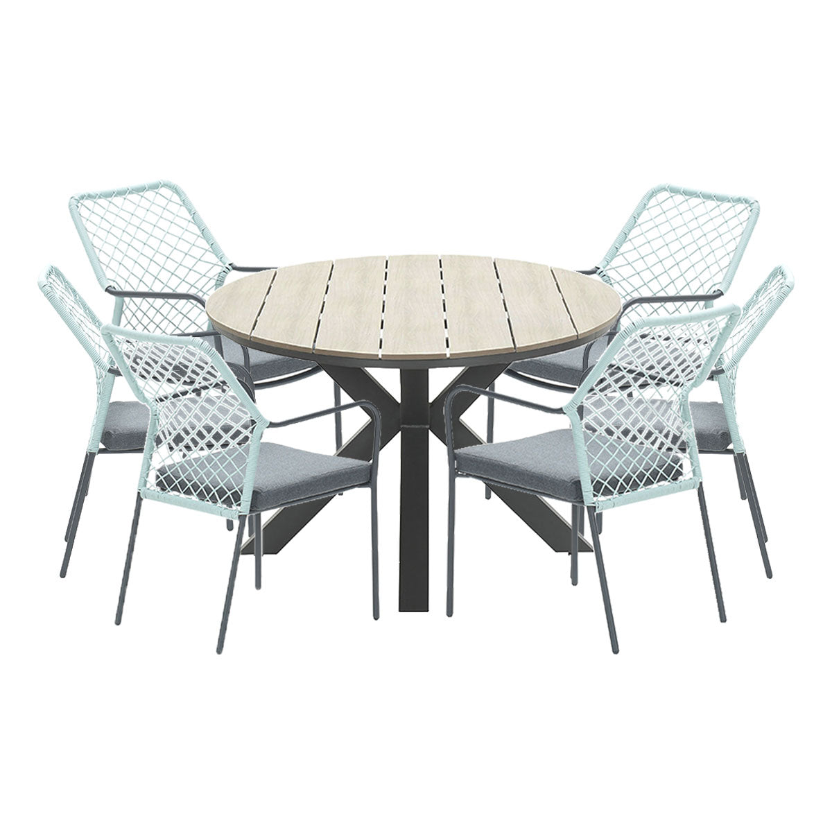 Garden Impressions Ross tuinset 7-delig z.groen-light teak look