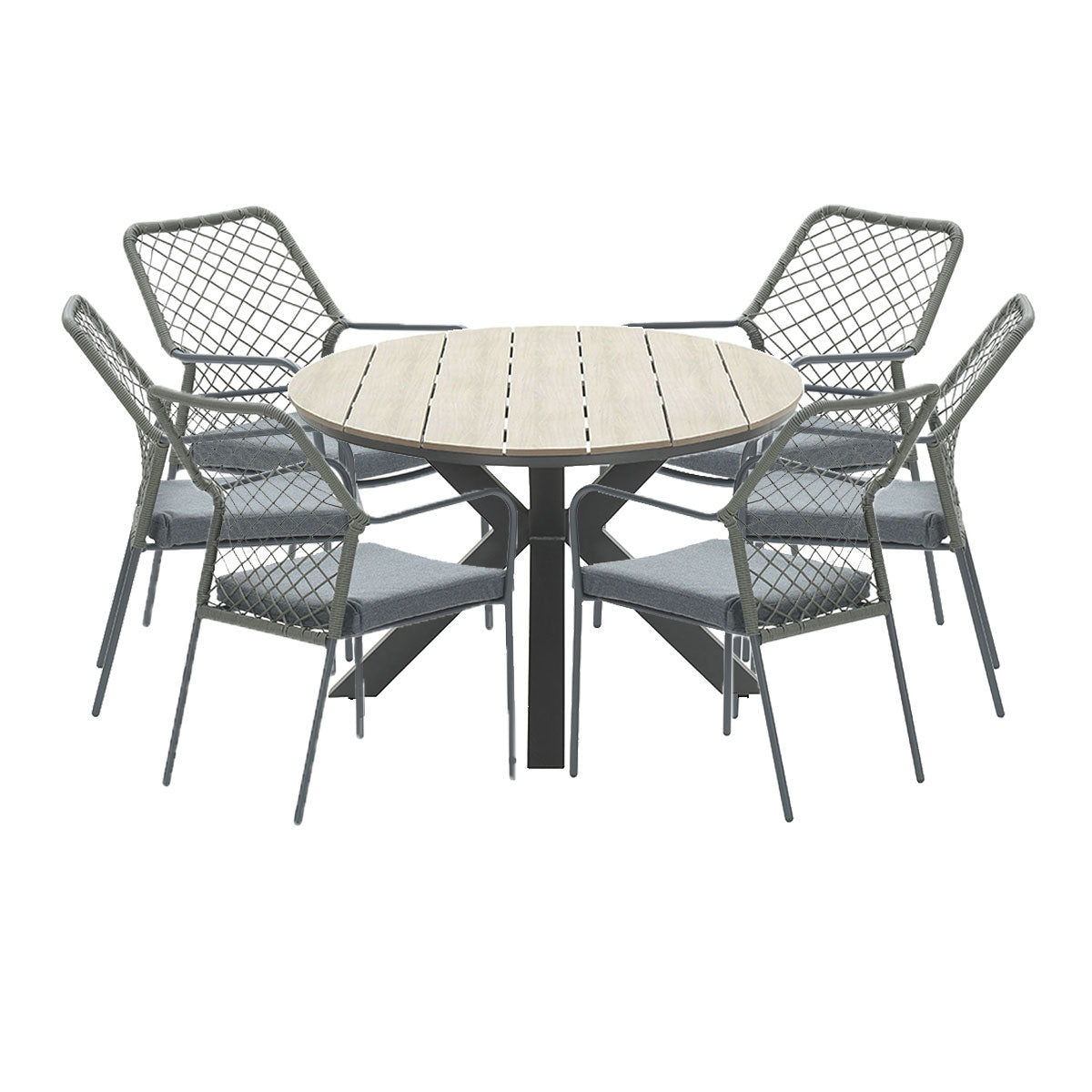 Garden Impressions Ross tuinset 7-delig mosgroen-light teak look