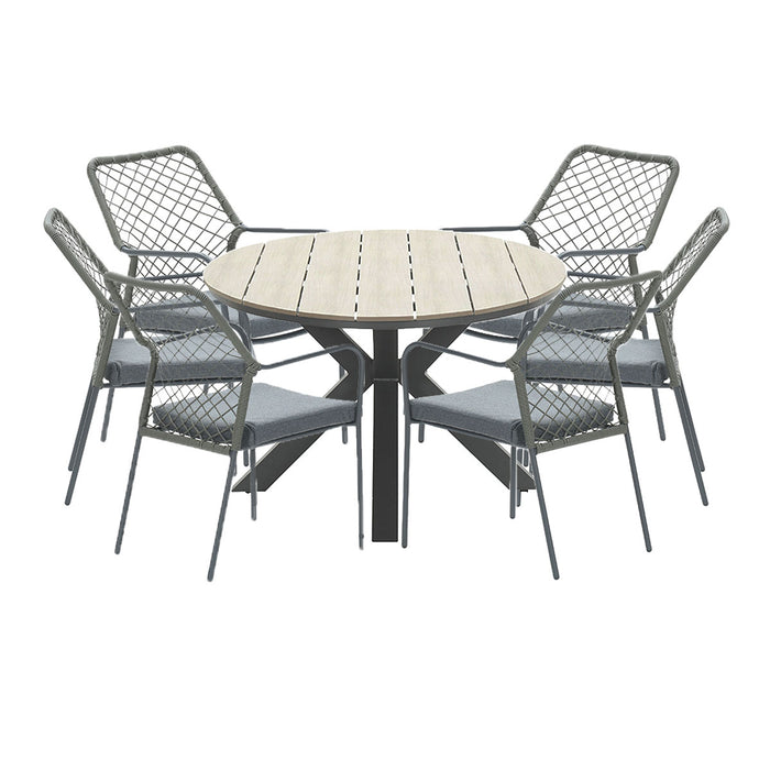 Garden Impressions Ross tuinset 7-delig mosgroen-light teak look