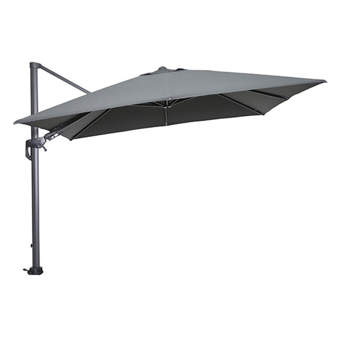 Garden Impressions zweefparasol 300x300 d. grijs met voet en hoes