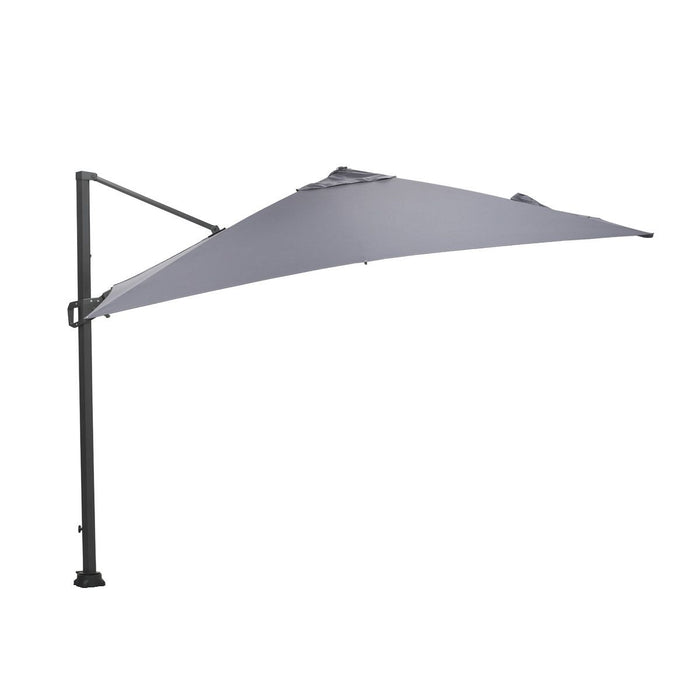 Garden Impressions parasol 300x300 d. grijs|l. grijs+voet en hoes
