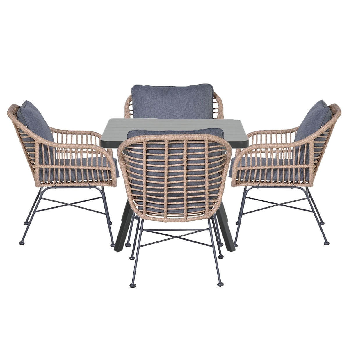 Garden Impressions Lucas tuinset 5-delig - Mina tafel 90x90 cm