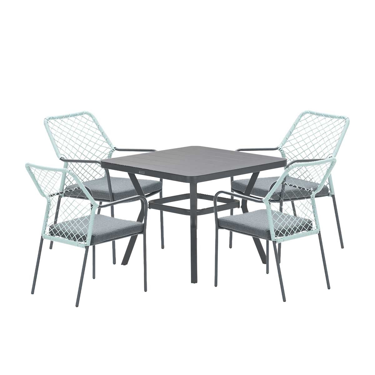 Garden Impressions Ross tuinset 5delig zacht groen -Mina tafel