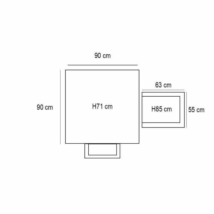 Garden Impressions Ross tuinset 5delig zacht groen -Mina tafel