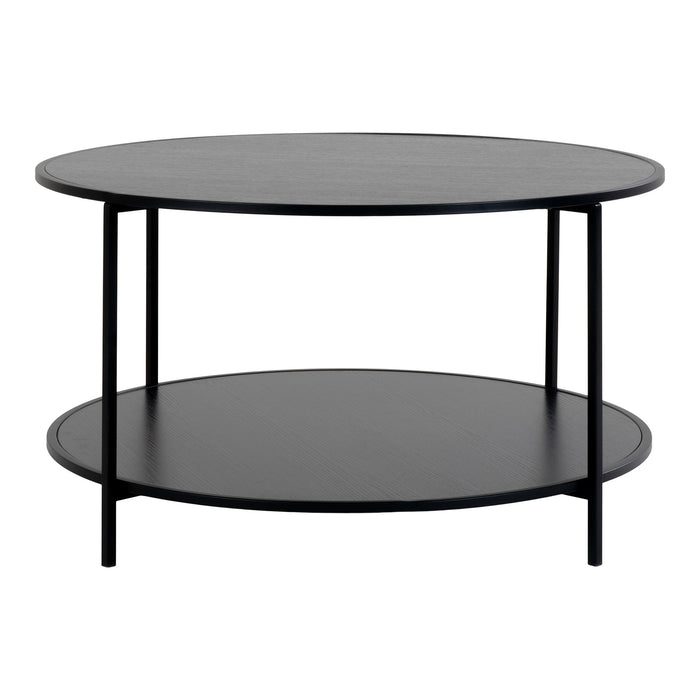 Duverger® Scanditable - Salontafel - rond - spaanplaat - zwart - stale