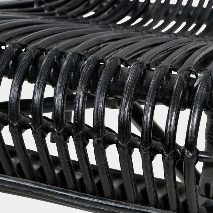 Lesli Living Nonna loungestoel rotan zwart