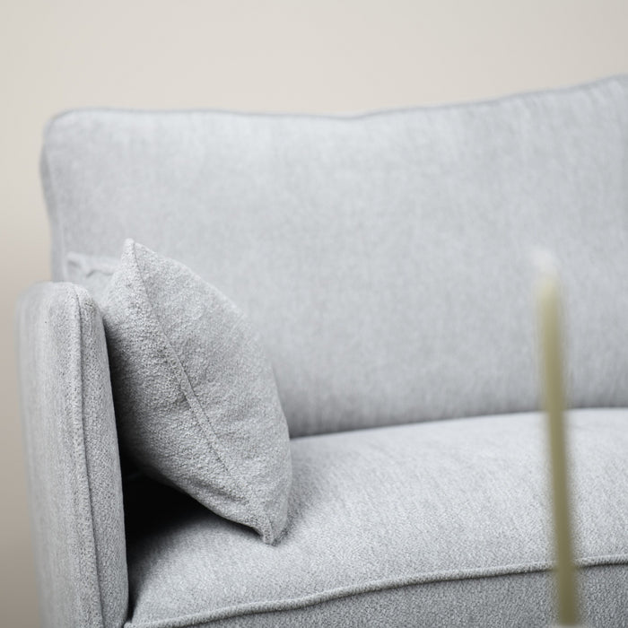 Vurna Sabine 3-zitsbank hoekbank rechts stof grijs