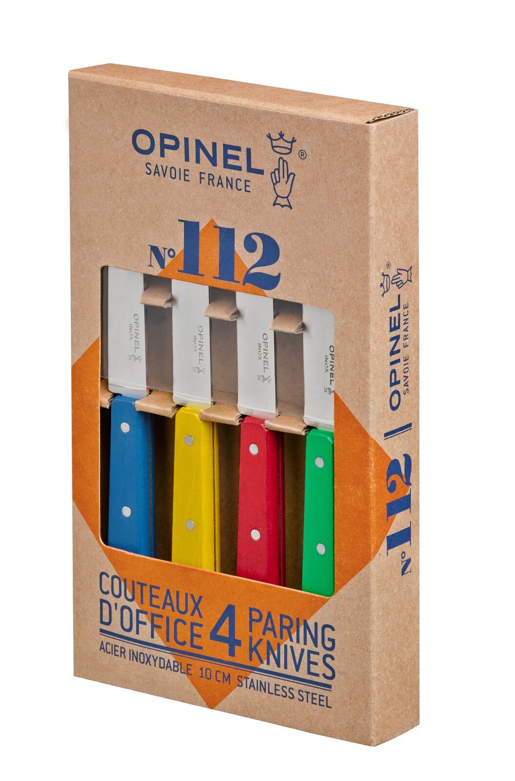 Opinel No°112 Classic Colors Officemessenset - 4-delig - RVS & Hout