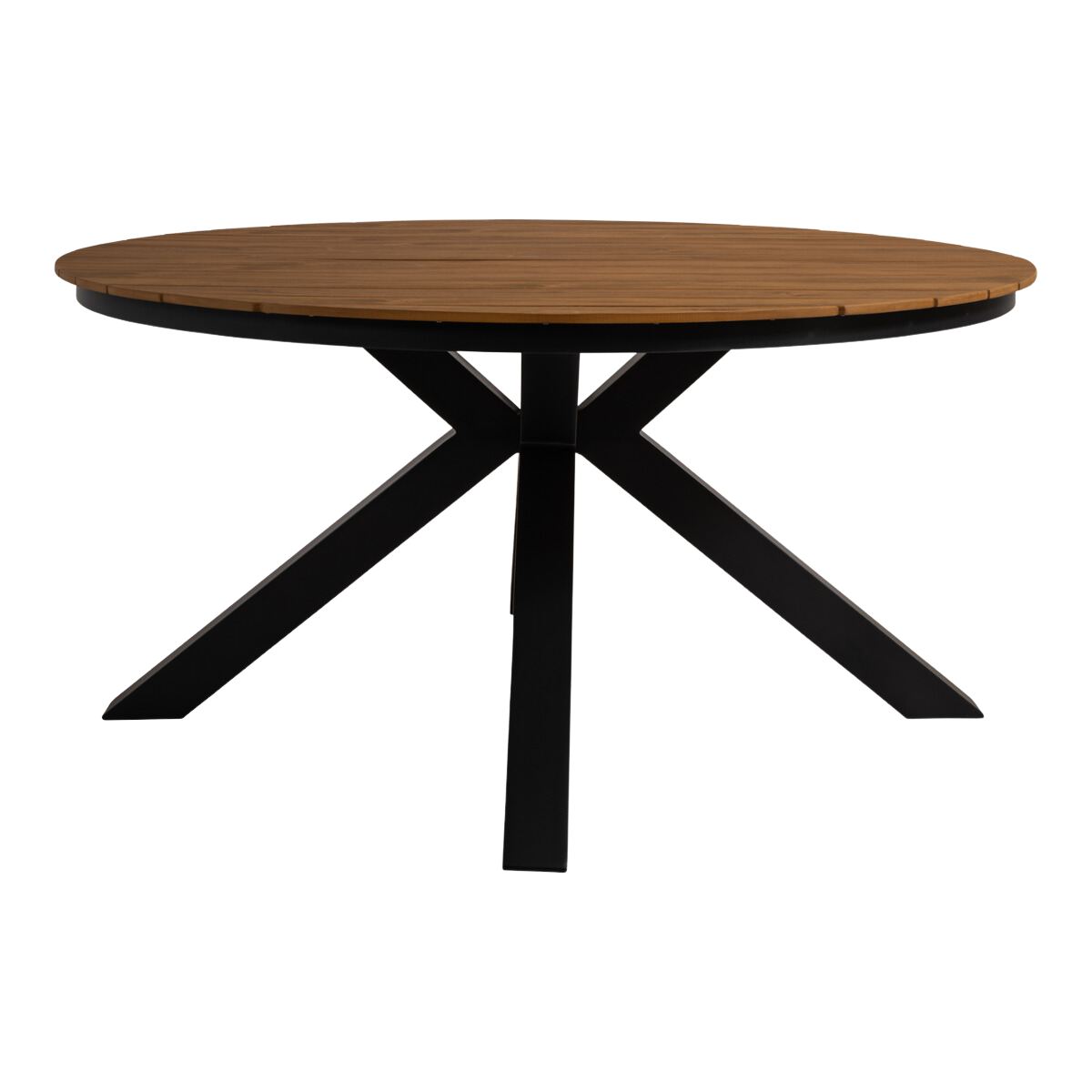 Lesli Living Arezzo tuintafel rond polywood teaklook 120 cm