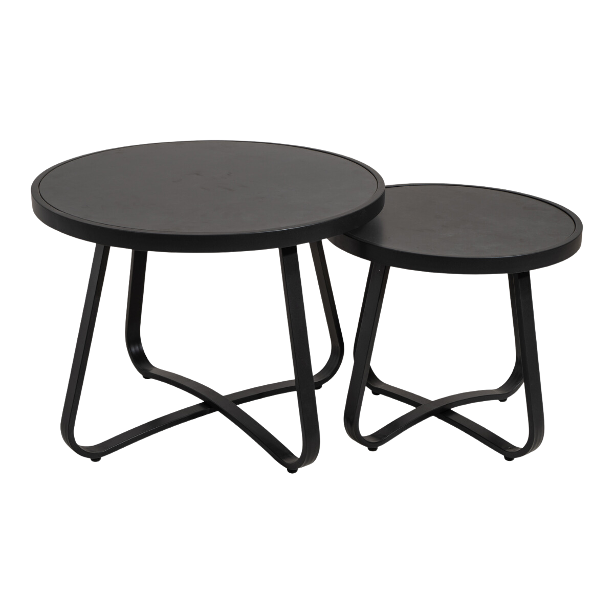 Lesli Living Carcassonne bijzettafel aluminium | set van 2