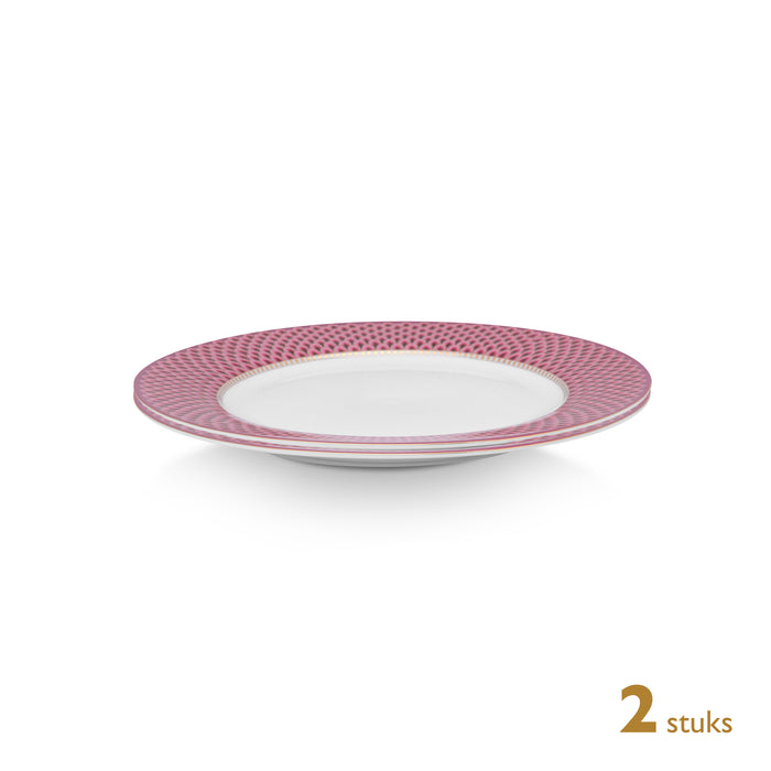 Pip Studio Onderborden - Flower Festival Donkerroze - Ø26.5cm - 2 St