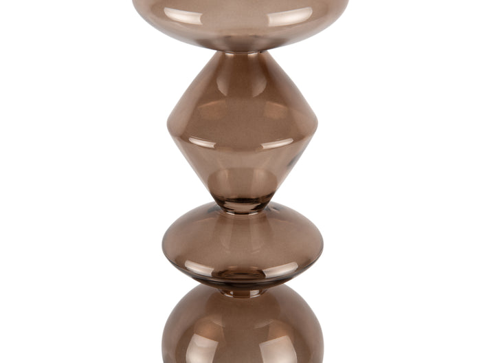 present time - Kandelaar Totem - Bruin - 12,5x12,5x33cm