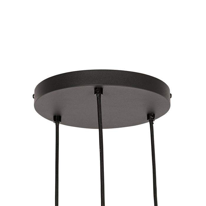QAZQA Industriële hanglamp zwart 3-lichts - Jim