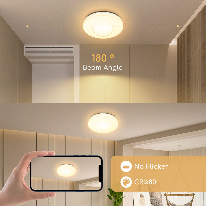 Aigostar 10I1M - Plafonnières - LED Plafondlamp - Ø 22cm- 18W -3000K