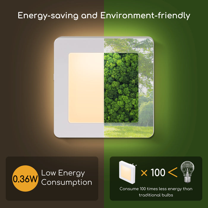 Aigostar 10B9V -LED Nachtlampje Stopcontact- Dag|Nacht Sensor- 2 stuks