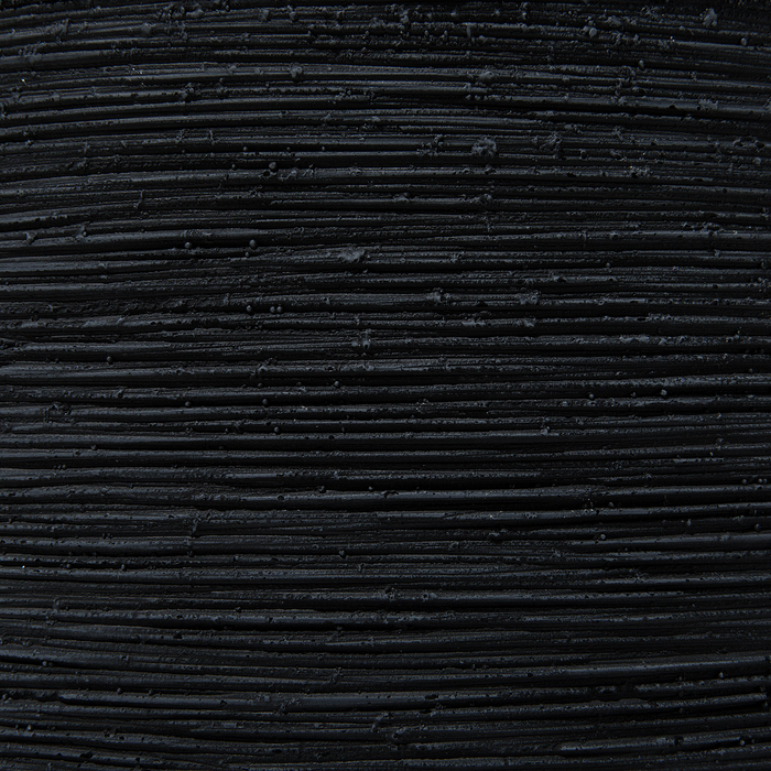 Beliani - SAMOS - Bloempot - Zwart - 26 cm - Klei-vezelmengsel