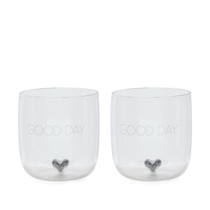 Riviera Maison Waterglazen set - Good Day Glass M - 2 stuks