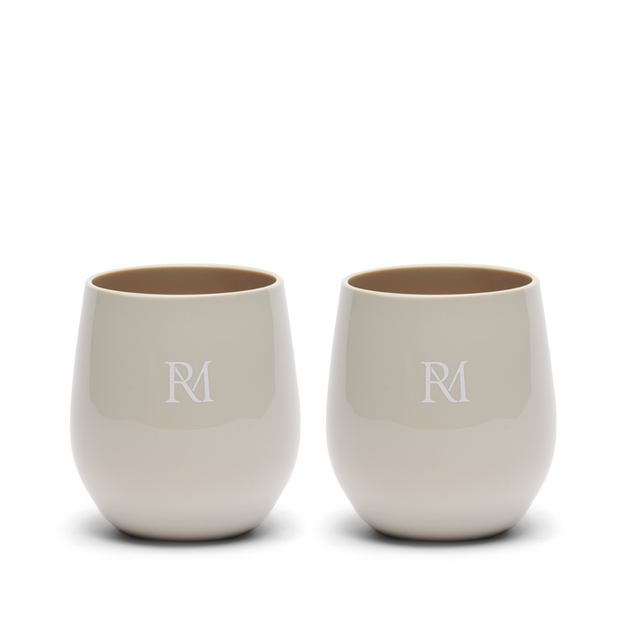 Riviera Maison Waterglazen set - Monogram Outdoor Water Glass -2 stuks