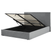 Beliani-LORIENT-Bed met opbergruimte-Lichtgrijs-160 x 200 cm-Fluweel