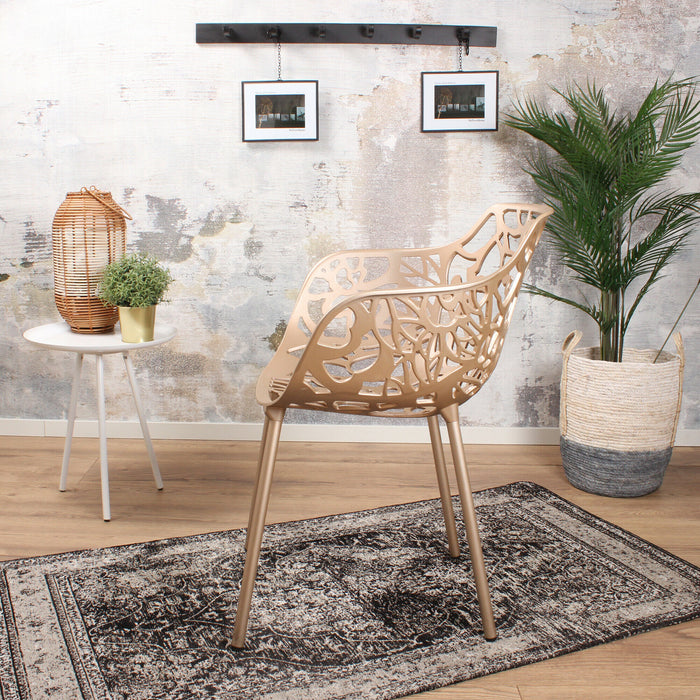 DS4U Cast magnolia stoel met arm kopergoud