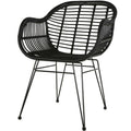 Lesli Living Moda terrasstoel wicker zwart
