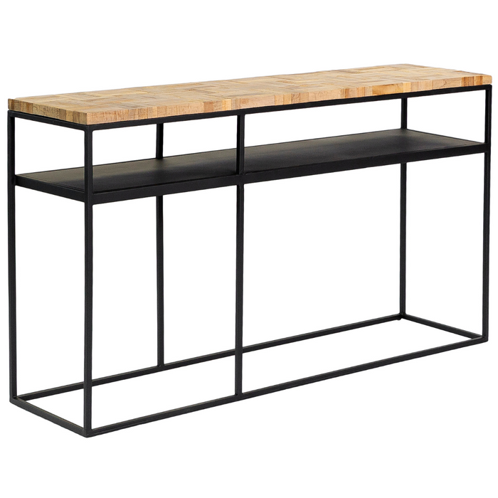 Vurna Makiko haltafel rechthoek teak bruin 140x35x75 cm