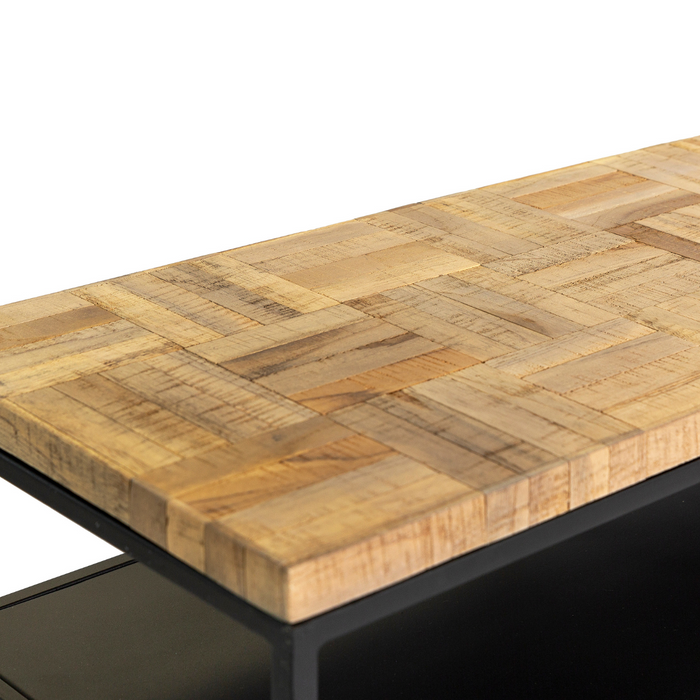 Vurna Makiko haltafel rechthoek teak bruin 140x35x75 cm