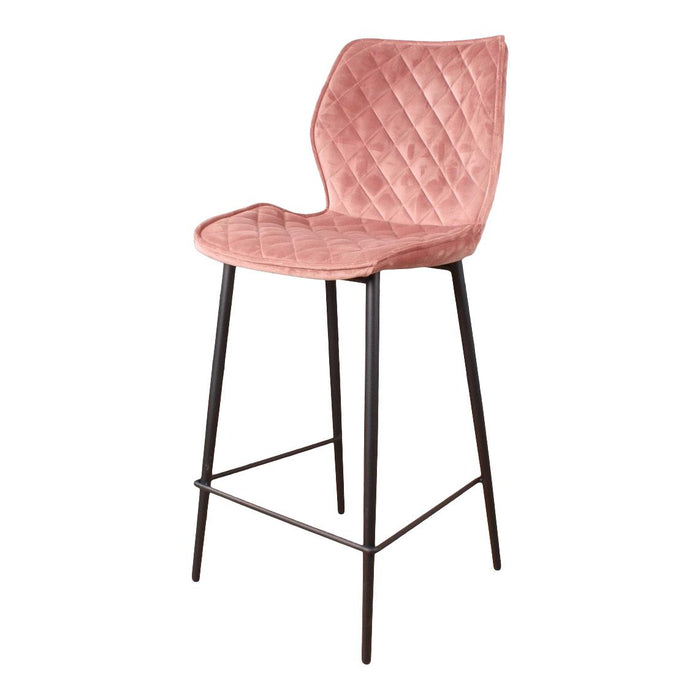 DS4U Ruby barkruk velvet 66 cm roze