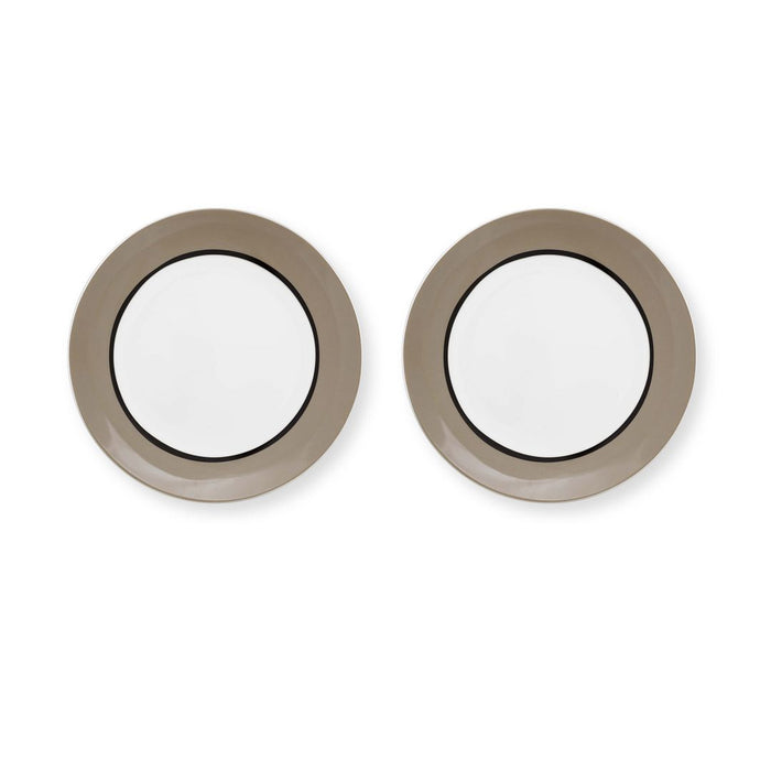 vtwonen Dinerborden - Circles - Zand - Set van 2