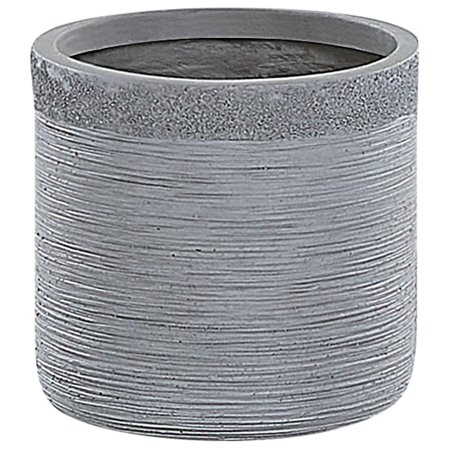 Beliani - SAMOS - Bloempot - Grijs - 26 cm - Klei-vezelmengsel