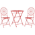 Beliani - SCARIO - Bistro set - Rood - IJzer
