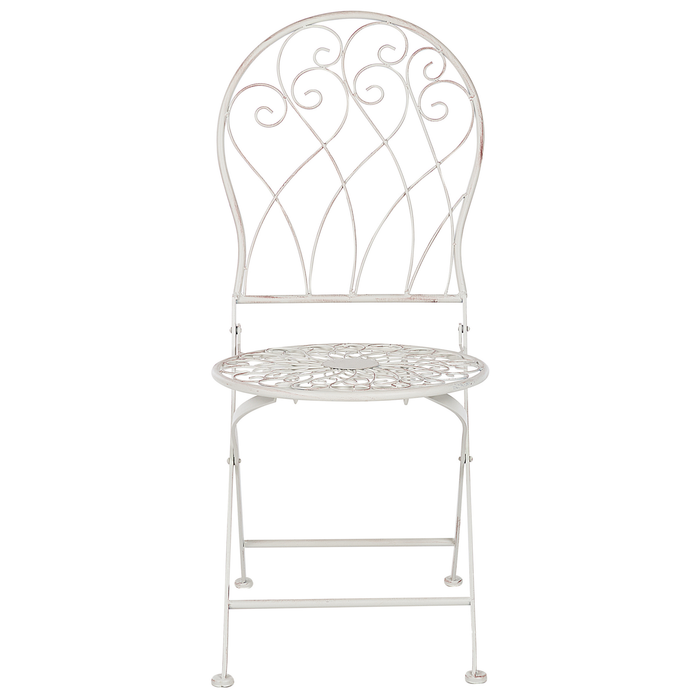 Beliani - STIFFE - Bistro set - Wit - IJzer