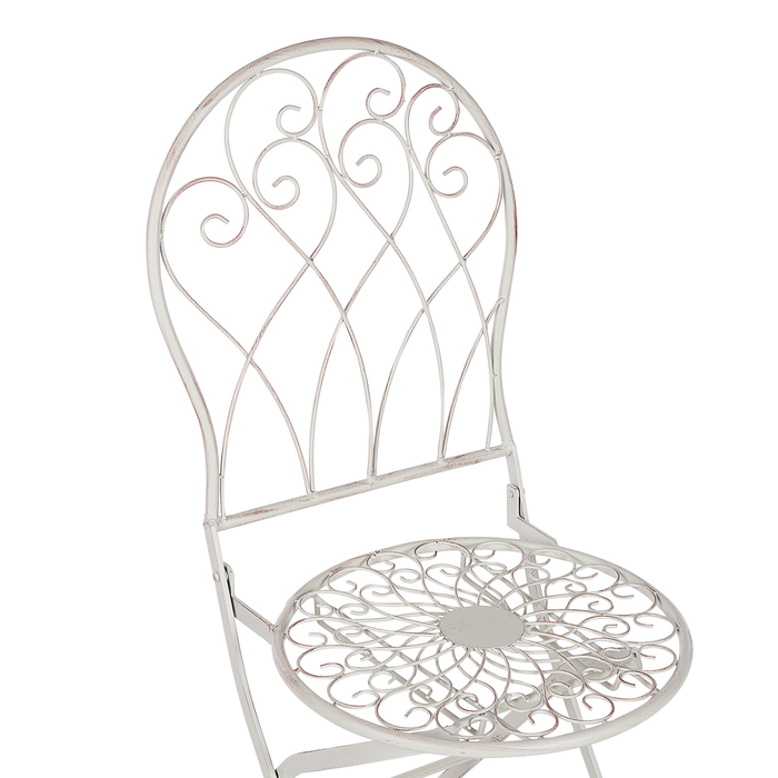 Beliani - STIFFE - Bistro set - Wit - IJzer