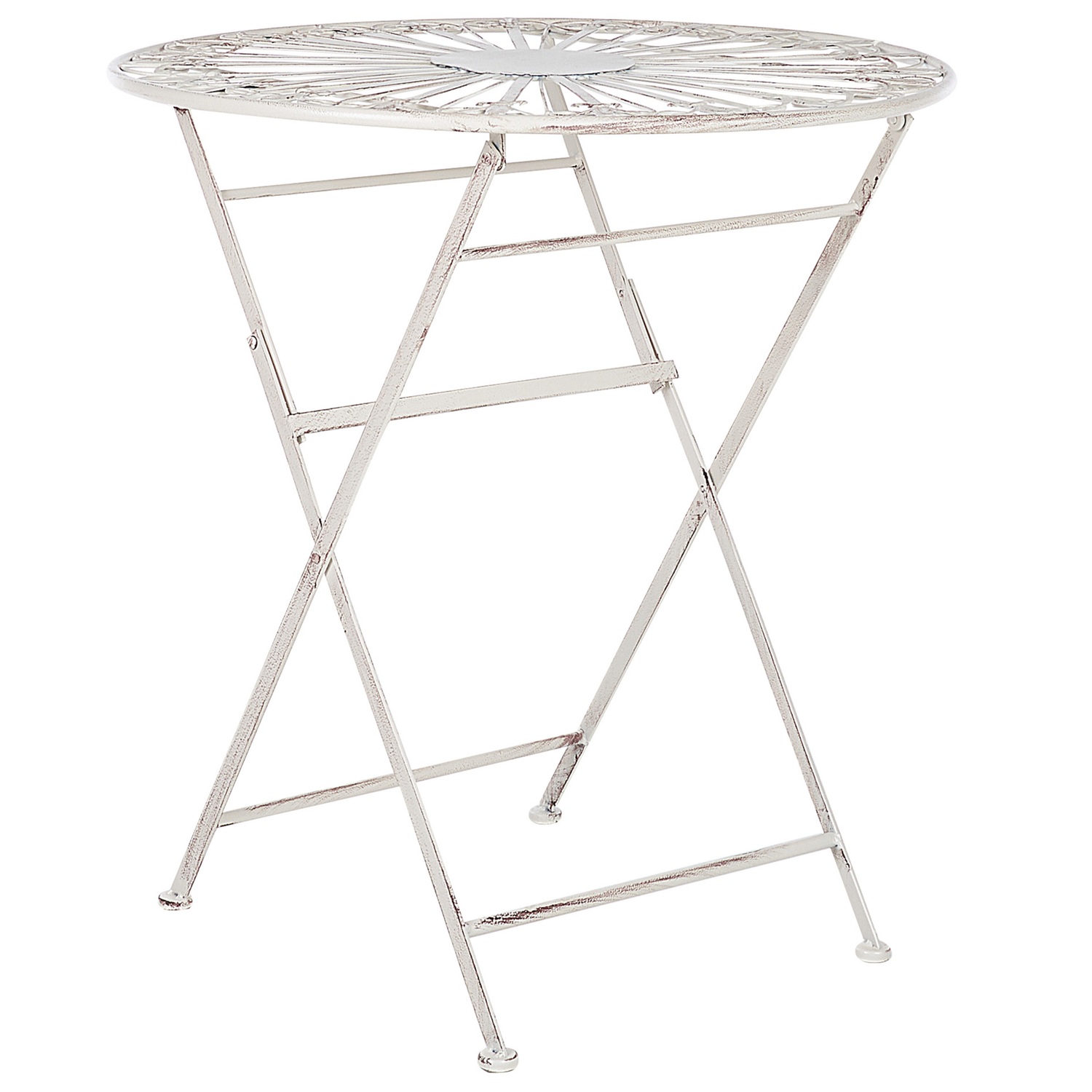 Beliani - SCAFA - Tuintafel - Wit - IJzer