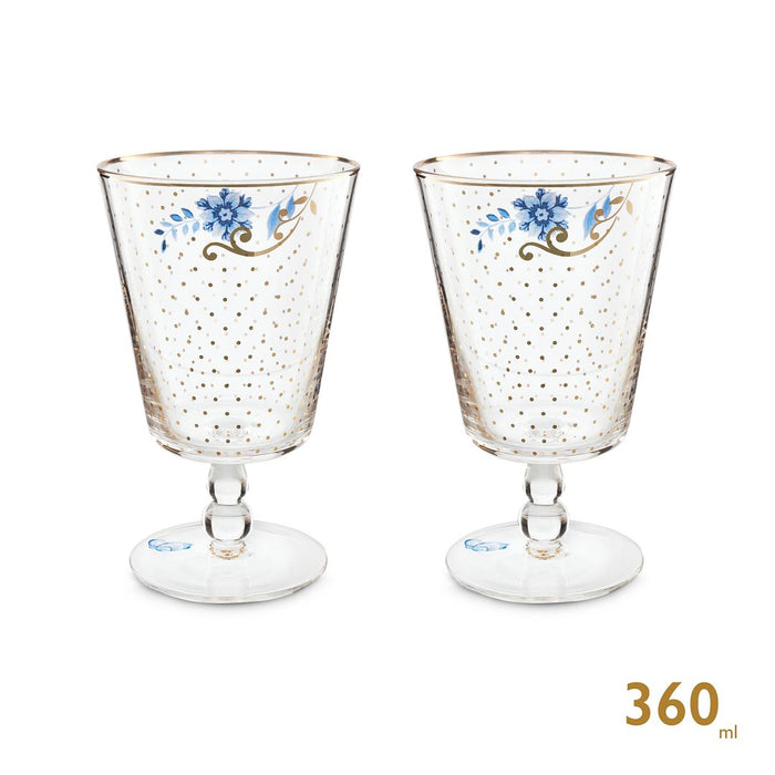 Pip Studio Glazen - Royal Gouden Stippen - 360ml - 2 St.