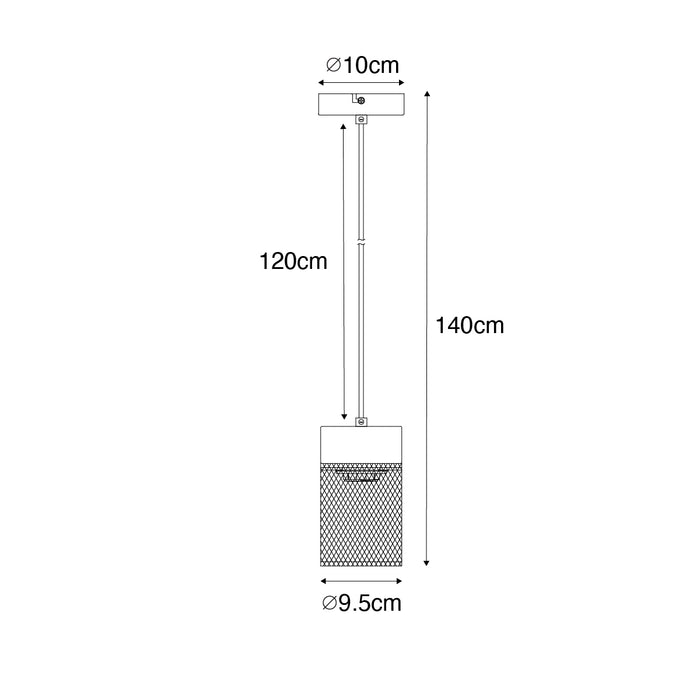 QAZQA Industriële hanglamp zwart - Jim