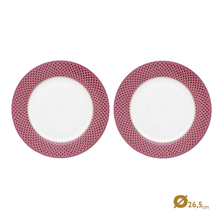 Pip Studio Onderborden - Flower Festival Donkerroze - Ø26.5cm - 2 St