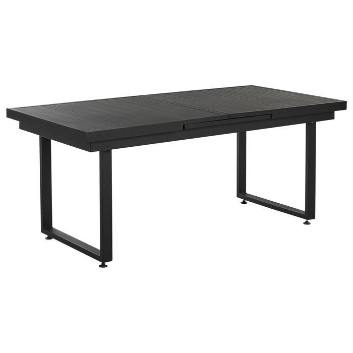 Beliani - VALCANETTO|TAVIANO - Tuinset voor 6 - Zwart - Aluminium