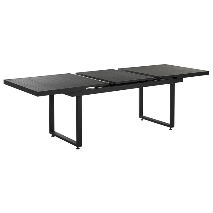 Beliani - VALCANETTO|TAVIANO - Tuinset voor 6 - Zwart - Aluminium