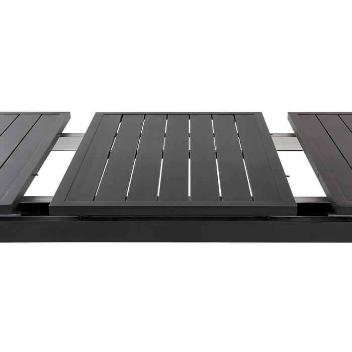 Beliani - VALCANETTO|TAVIANO - Tuinset voor 6 - Zwart - Aluminium