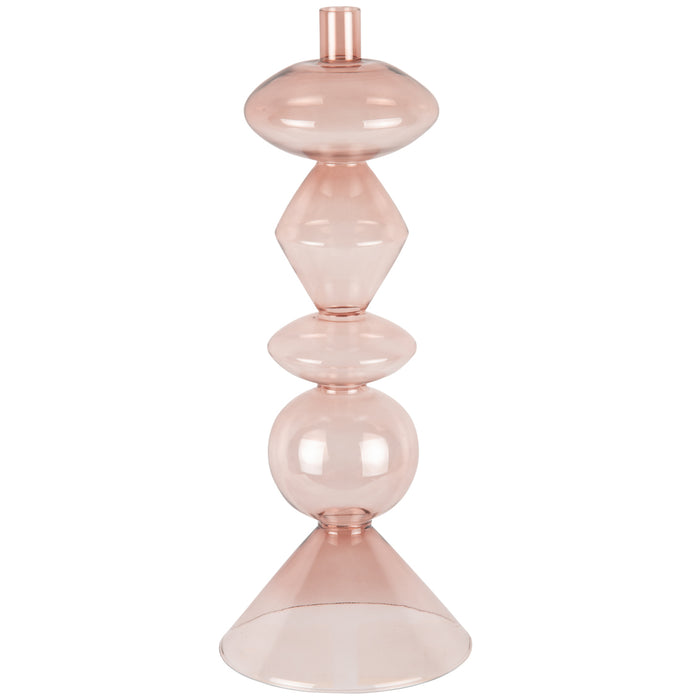 present time - Kandelaar Totem - Roze - 16x16x41cm