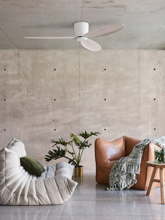 Lucci Air Plafondvenmtilator Airfusion Radar  Wit - Eiken Ø 132 cm