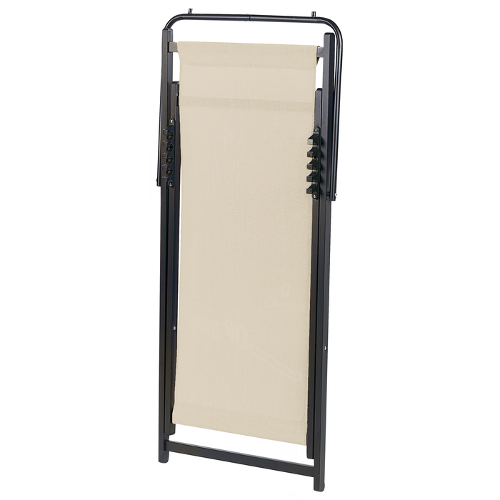 Beliani - LOCRI II - Ligstoel - Beige - Synthetisch materiaal