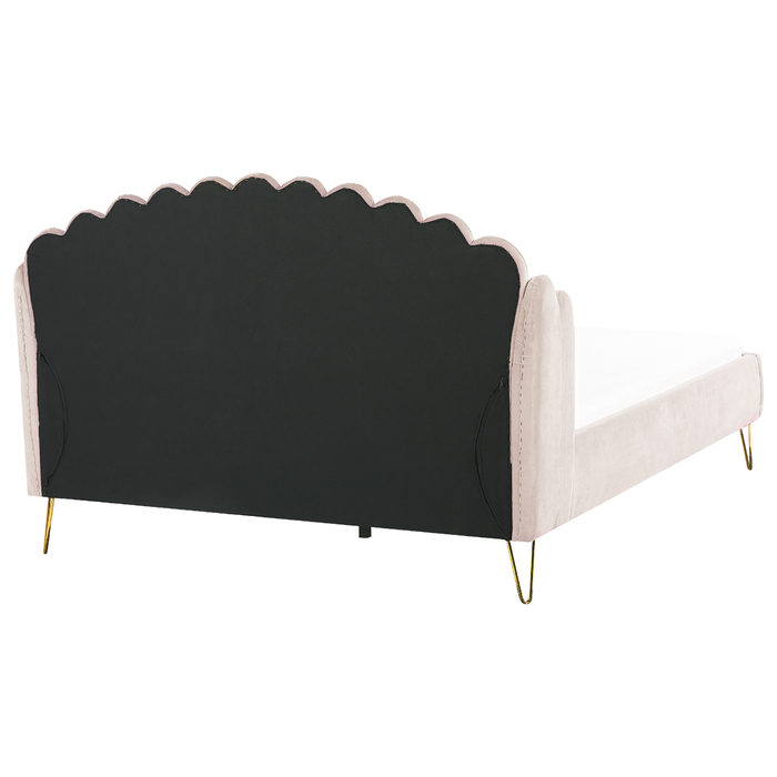 Beliani - AMBILLOU - Tweepersoonsbed - Goud - 180 x 200 cm - Fluweel