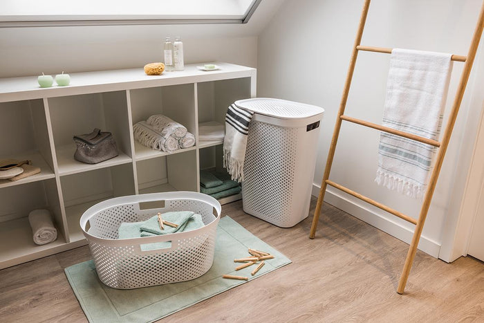 Curver Infinity Recycled Wasmand 60L + Wasmand 40L - Wit