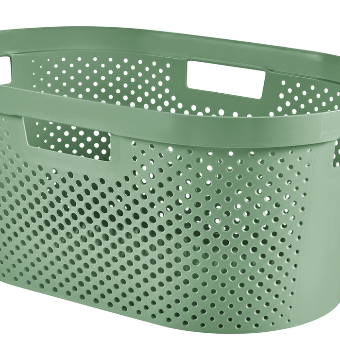 Curver Infinity Recycled Dots Wasmand - 40L - 2 stuks - Groen