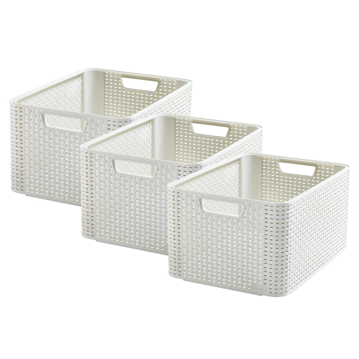 Curver Style Opbergmand L - 30L - 3 stuks - Gebroken wit