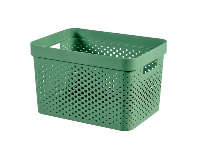 Curver Infinity Recycled Dots Opbergbox - 17L - 3 stuks - Groen