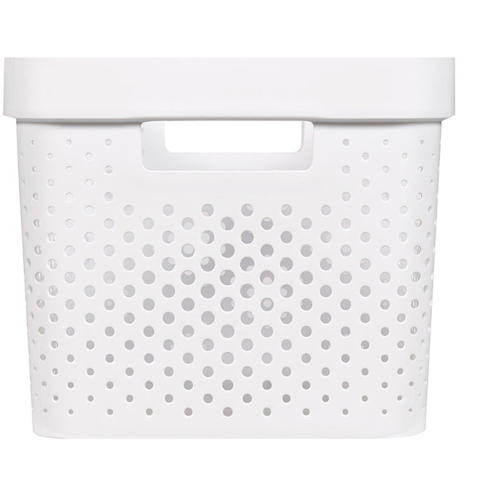 Curver Infinity Recycled Dots Opbergbox - 17L - 3 stuks - Wit